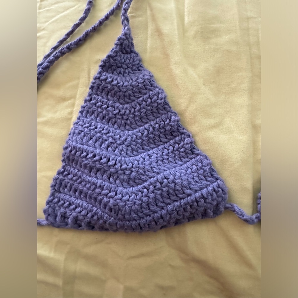 Hand Crocheted Bikini Top - image 2